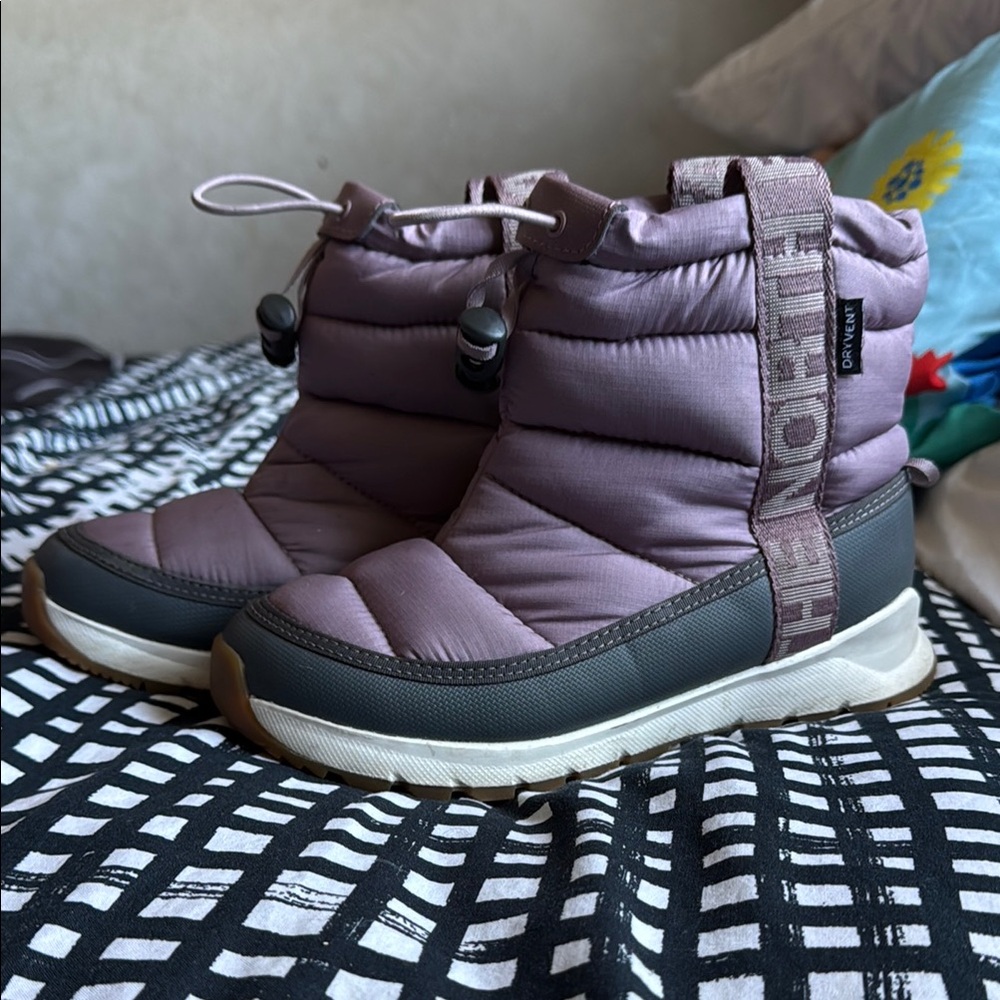 The North Face Lavender Quilted Boots